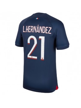 Moški Nogometna dresi replika Paris Saint-Germain Lucas Hernandez #21 Domači 2023-24 Kratek rokav